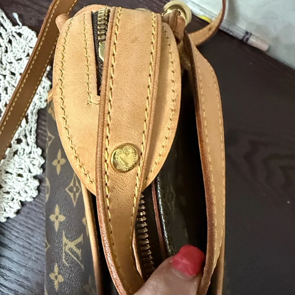 Louis Vuitton Brown and Tan Monogram Crossbody Bag